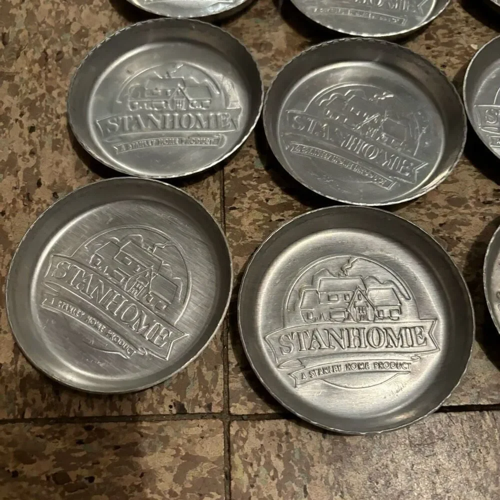 9 Vintage Stanley Home Products STANHOME Aluminum Drink Coasters - Picture 6 of 12